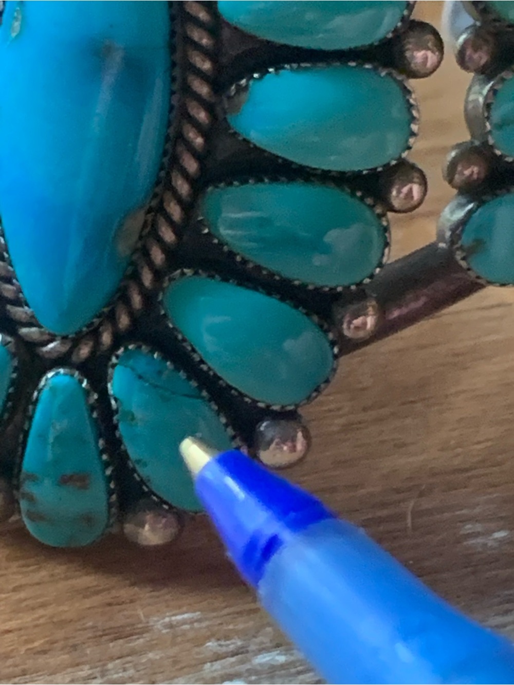 Beautiful Alice Quam Turquoise Cluster Cuff RARE - Picture 13 of 13